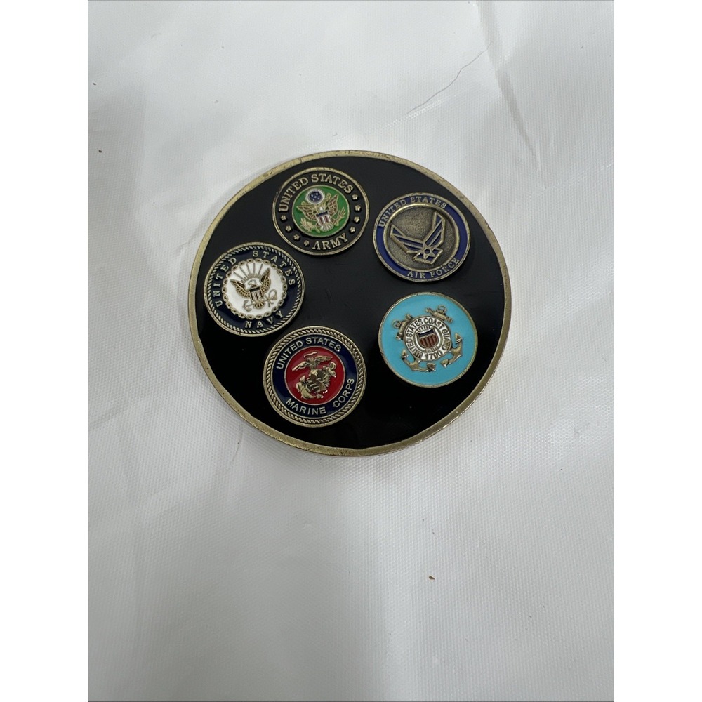 Land of the Free &‎ Home of the Brave We Support our Troops Challenge Coin